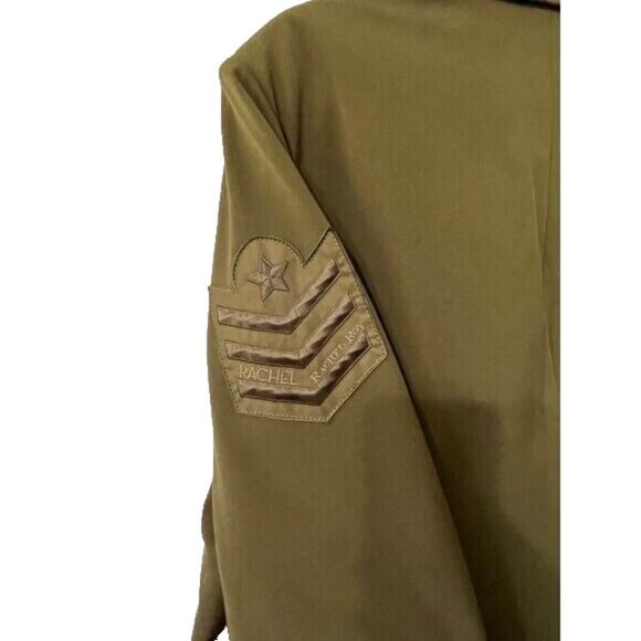 Rachel Roy Military Style Army Green Blazer Jacket Plus Size 18W - Picture 6 of 8